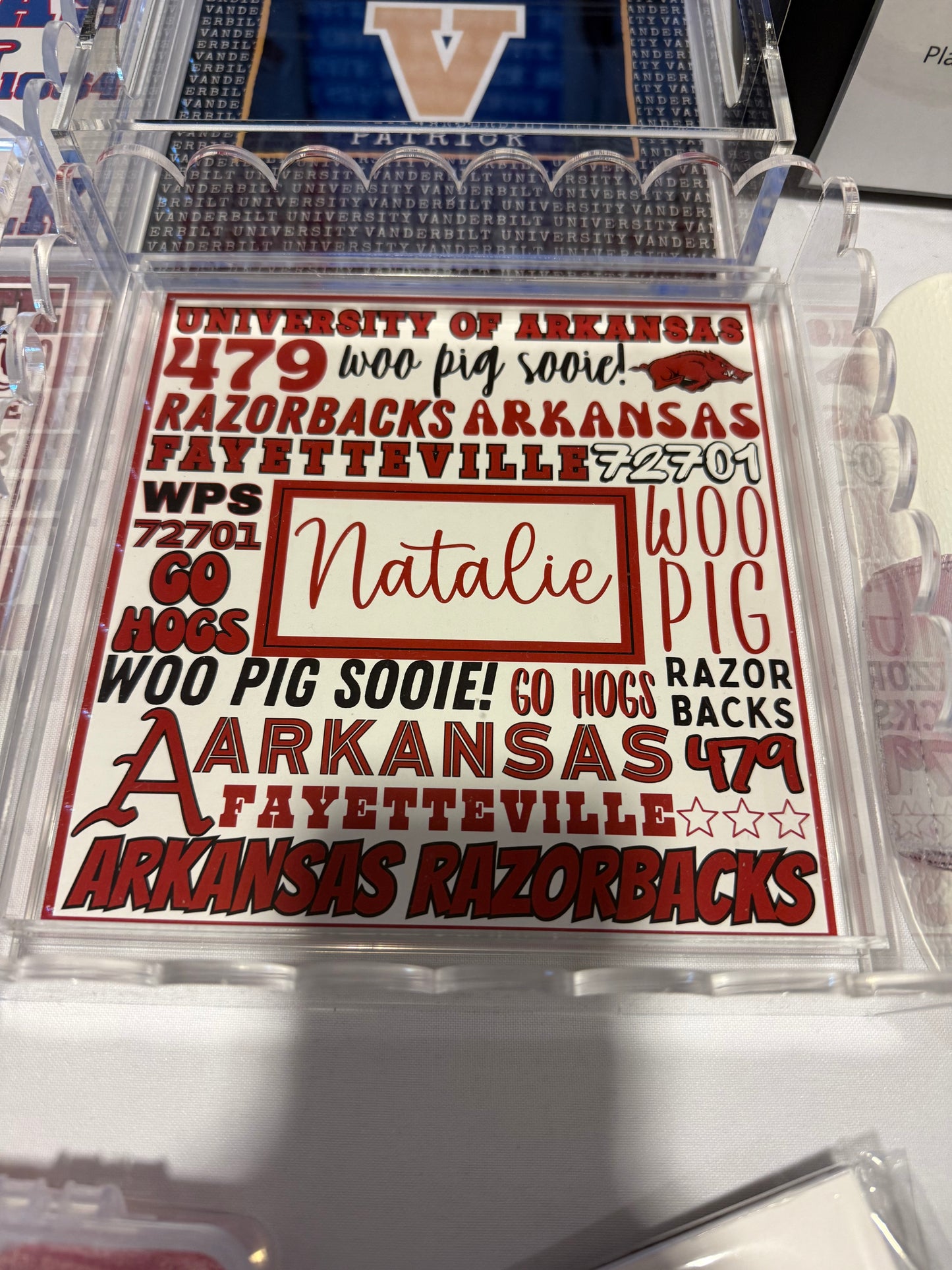 Custom College Acrylic Catchall Tray