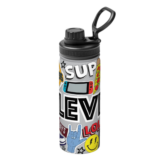 18oz Insulated Water Bottle- Camp Gamer