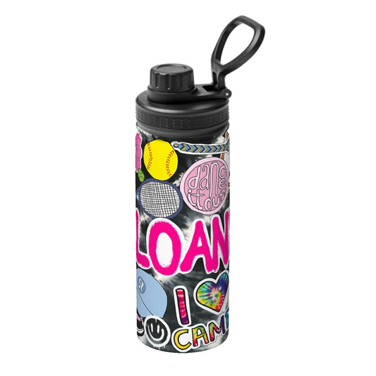 18oz Insulated Water Bottle-Camp Sporty Girl