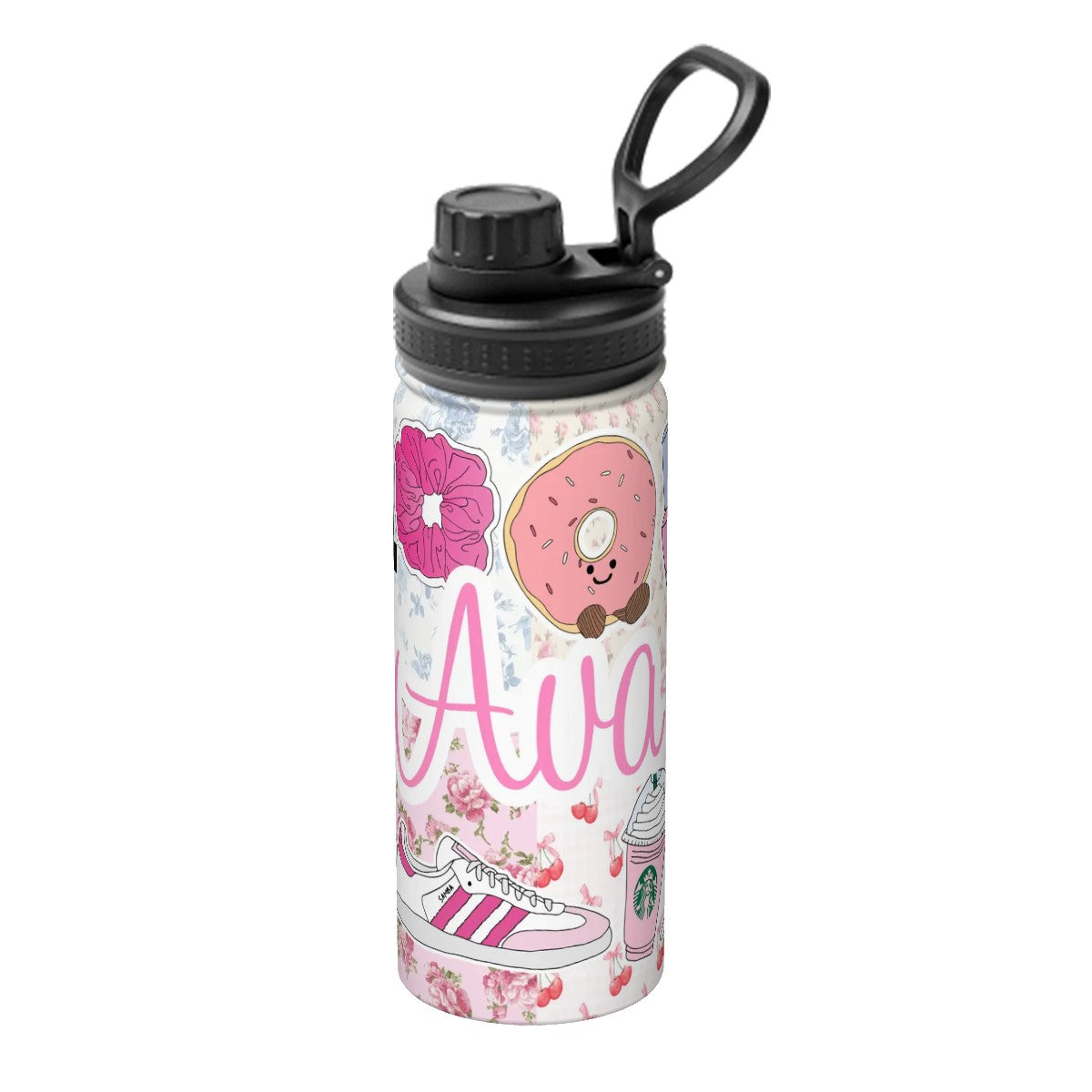 18oz Insulated Water Bottle- Camp Coquette