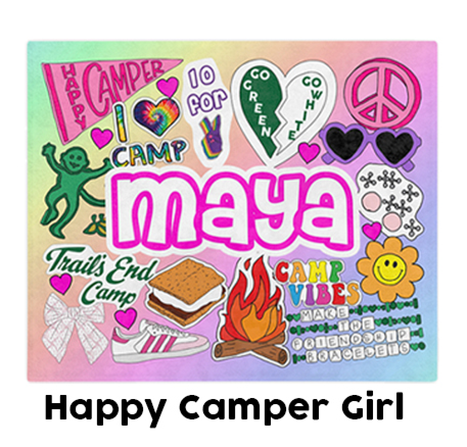 18oz Insulated Water Bottle-Happy Camper Girl