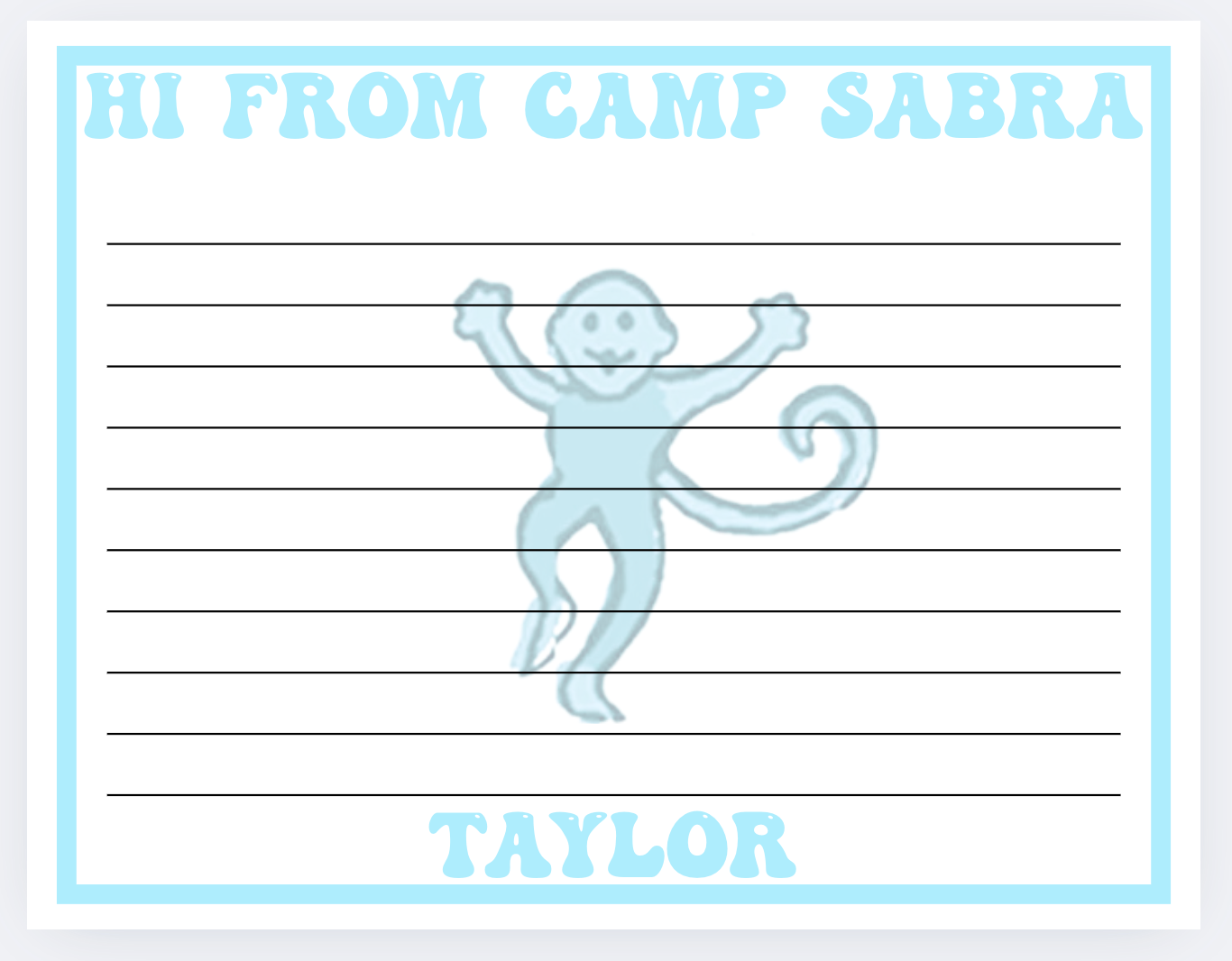 Letter From Camp Monkey