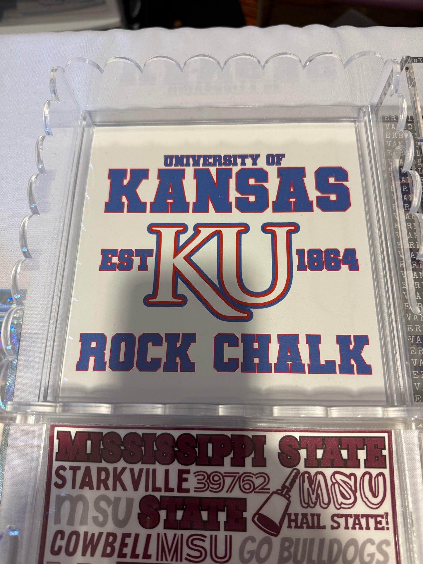 Custom College Acrylic Catchall Tray