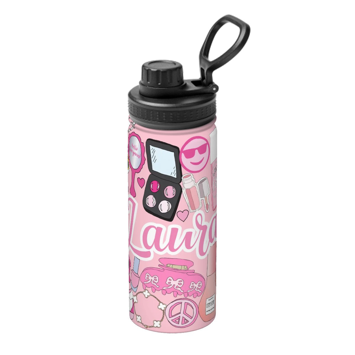 18oz Insulated Water Bottle-Girly Girl