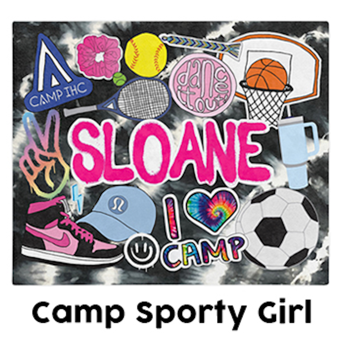 18oz Insulated Water Bottle-Camp Sporty Girl