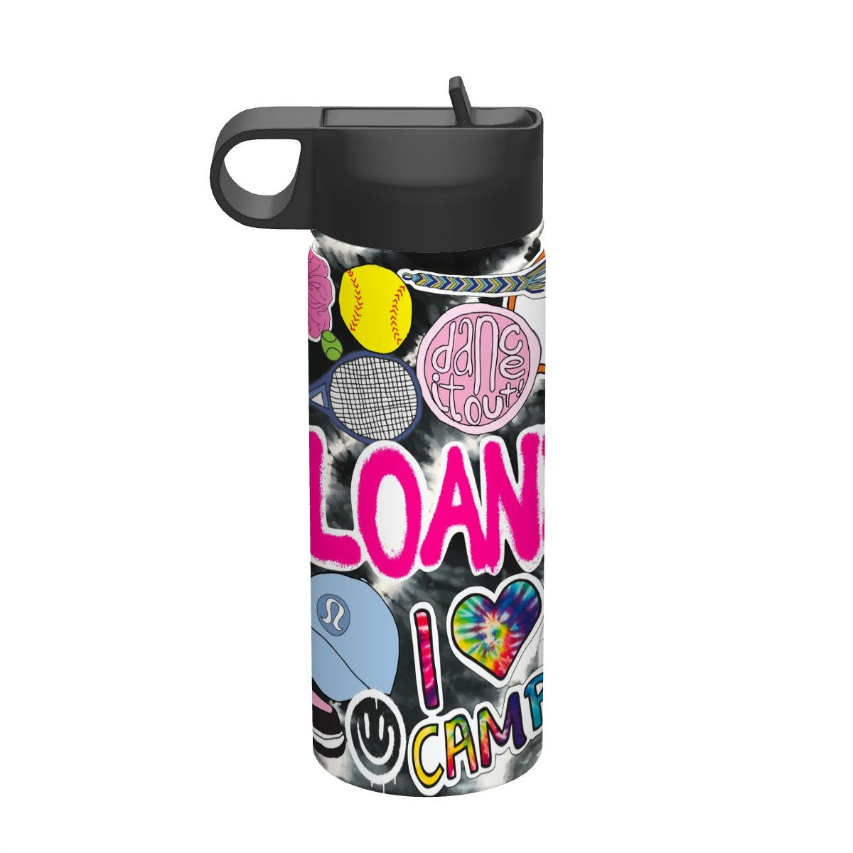 18oz Insulated Water Bottle-Camp Sporty Girl