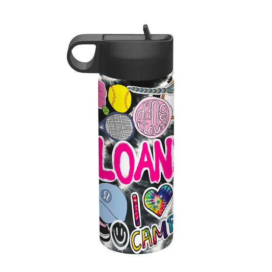 18oz Insulated Water Bottle-Camp Sporty Girl