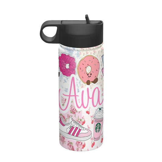 18oz Insulated Water Bottle- Camp Coquette