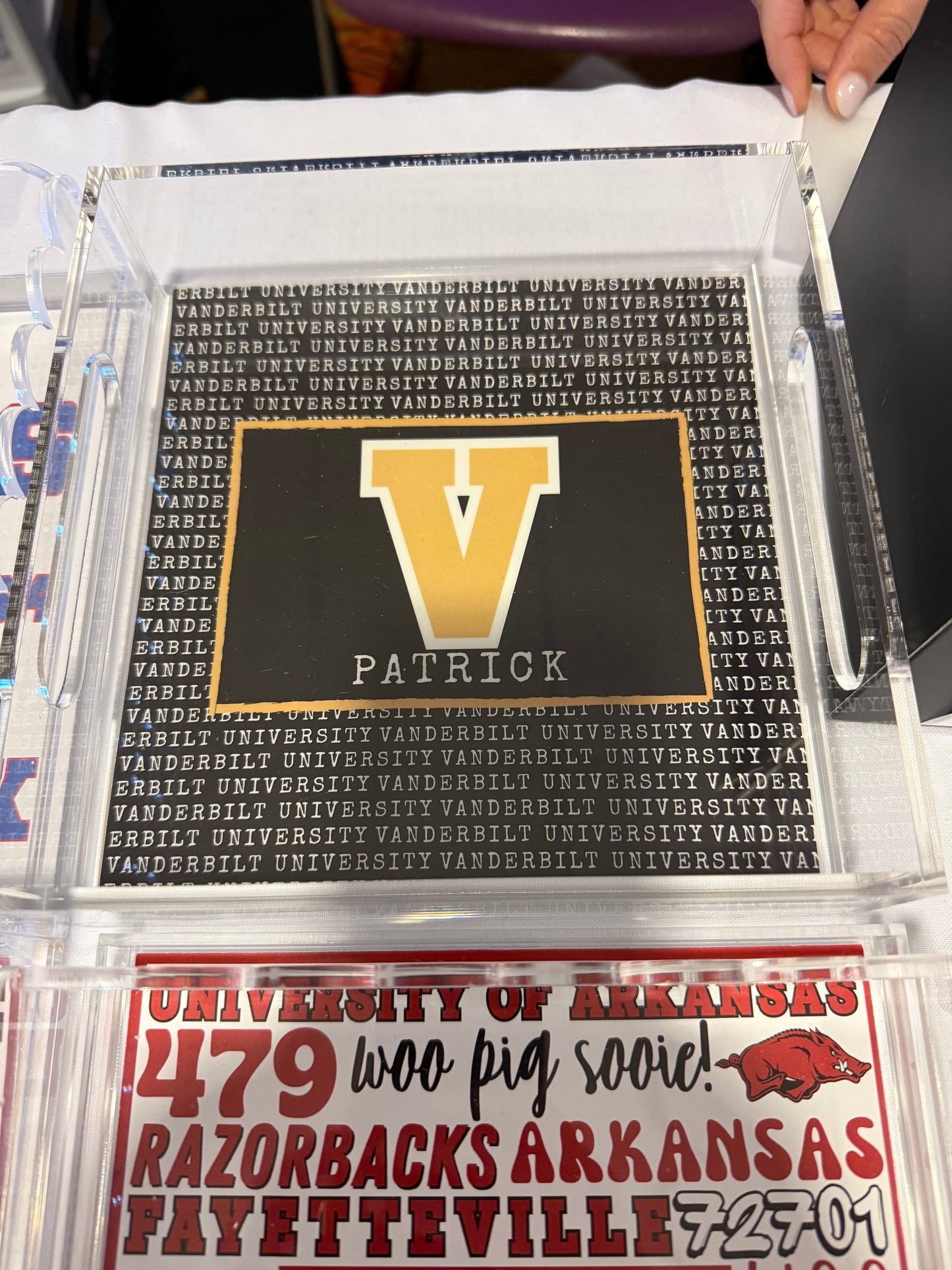 Custom College Acrylic Catchall Tray