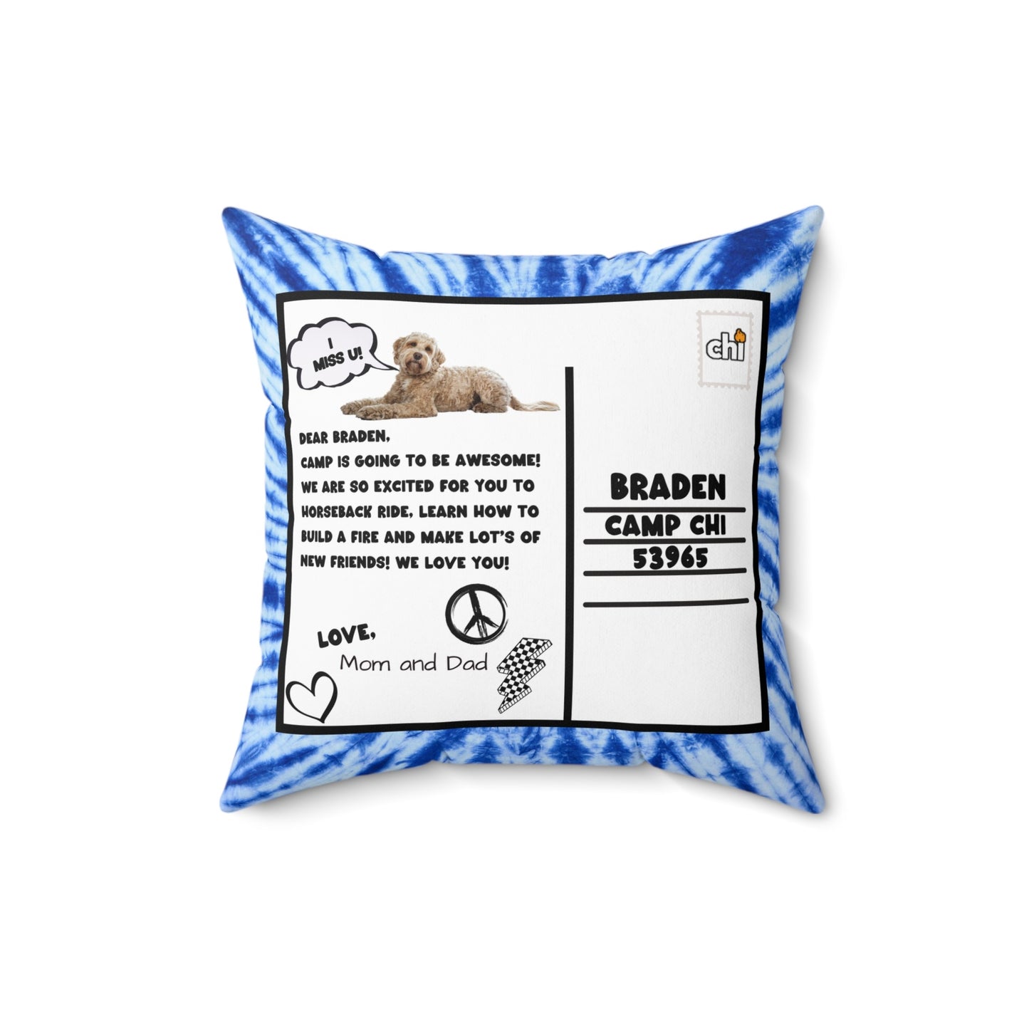 Letters to Camp Throw Pillow