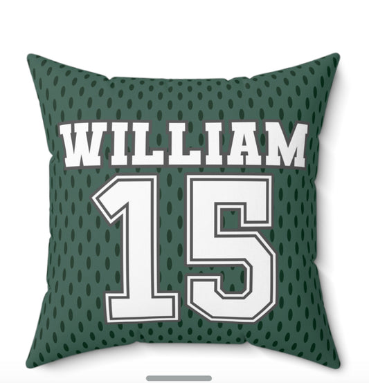 Jersey Number Throw Pillow