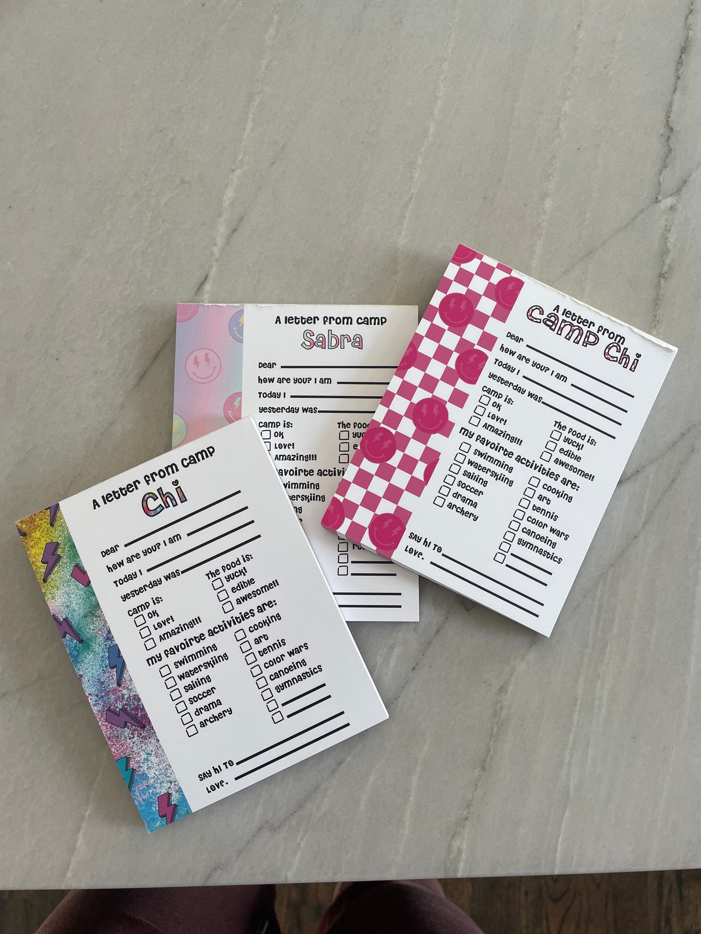 Fill-in Letters From Camp Sports