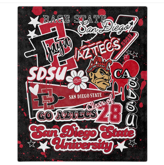 San Diego State University Spirit Blanket