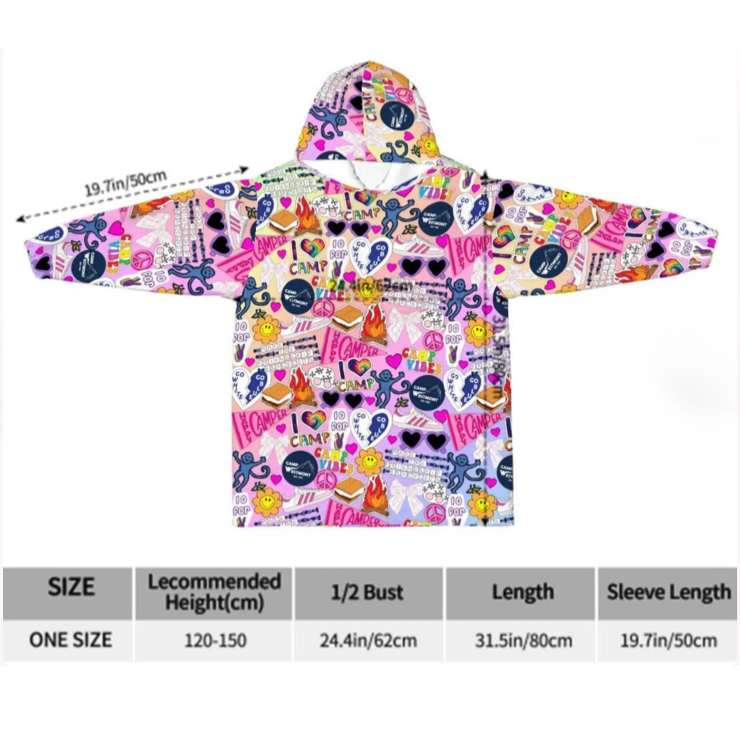 Personalized Camp Blanket Hoodie | Choose Your Design | All Summer Camps|