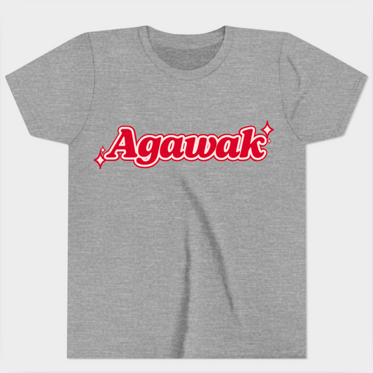 Red Retro Script Tee, Crop Or Sweatshirt