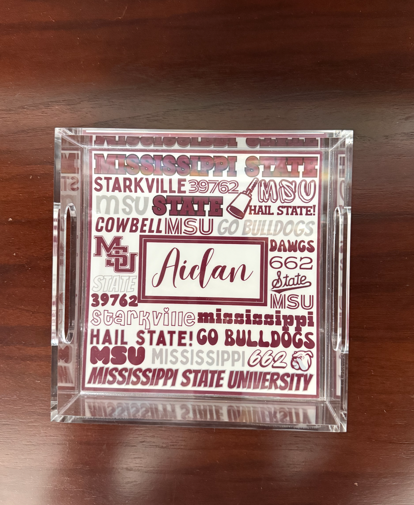 Custom College Acrylic Catchall Tray